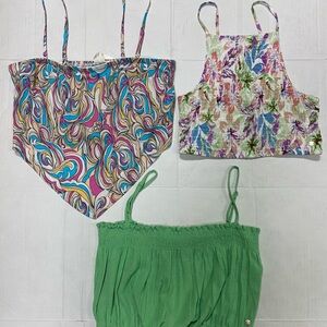 Roxy Set of 3 Sleeveless Medium Crop Tops